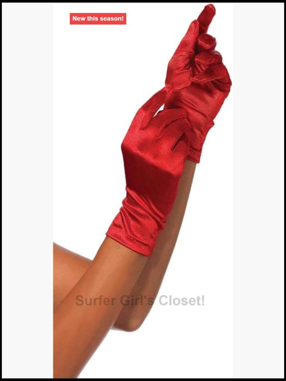 Leg Avenue Women's Satin Wrist Length Gloves Costume Accessory One Size